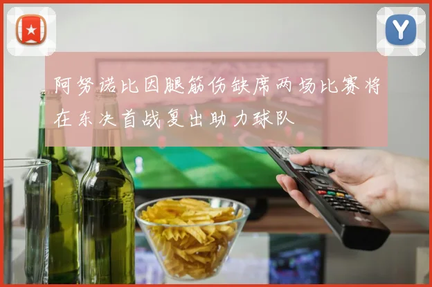 阿努诺比因腿筋伤缺席两场比赛将在东决首战复出助力球队